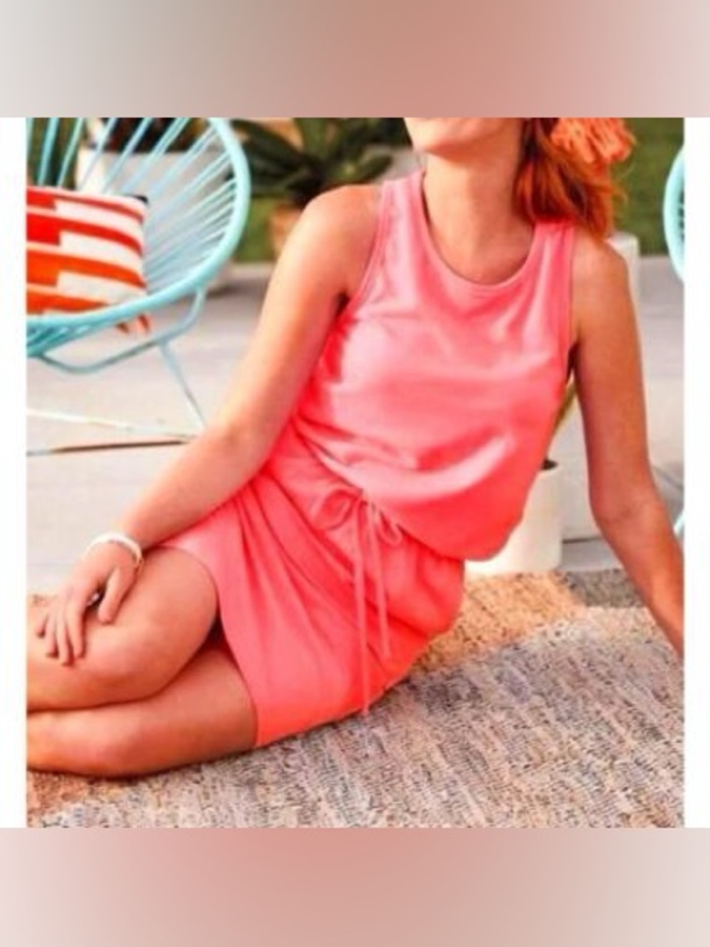 Sundry x Evereve The Weekender Tank Pink Dress Size small / 1 retails $148